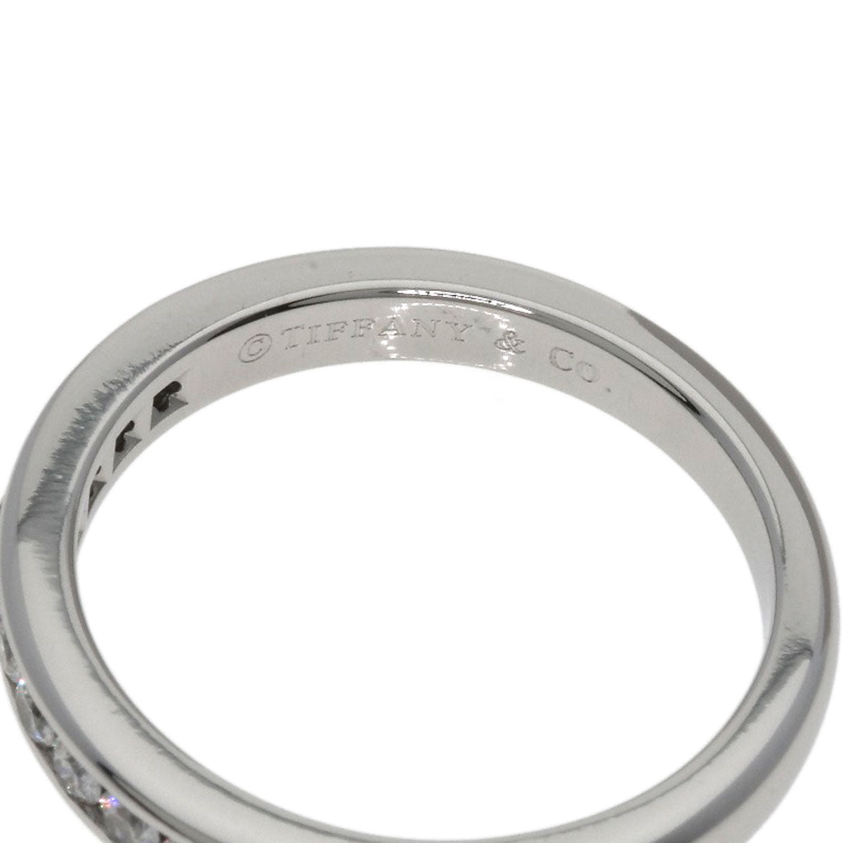 TIFFANY&Co. Half eternity Diamond Ring Platinum PT950 Ladies [Used]