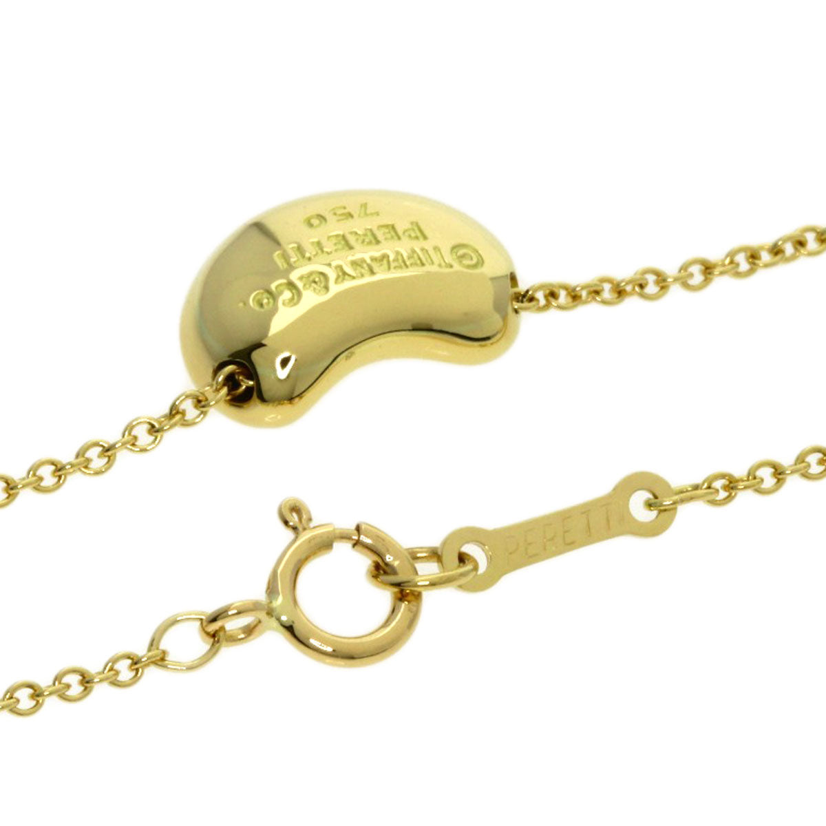 TIFFANY&Co. Bean Necklace K18 Yellow Gold Ladies [Used]