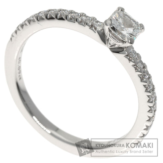 TIFFANY&Co. Square Solitaire Diamond Ring Platinum PT950 Ladies [Used]