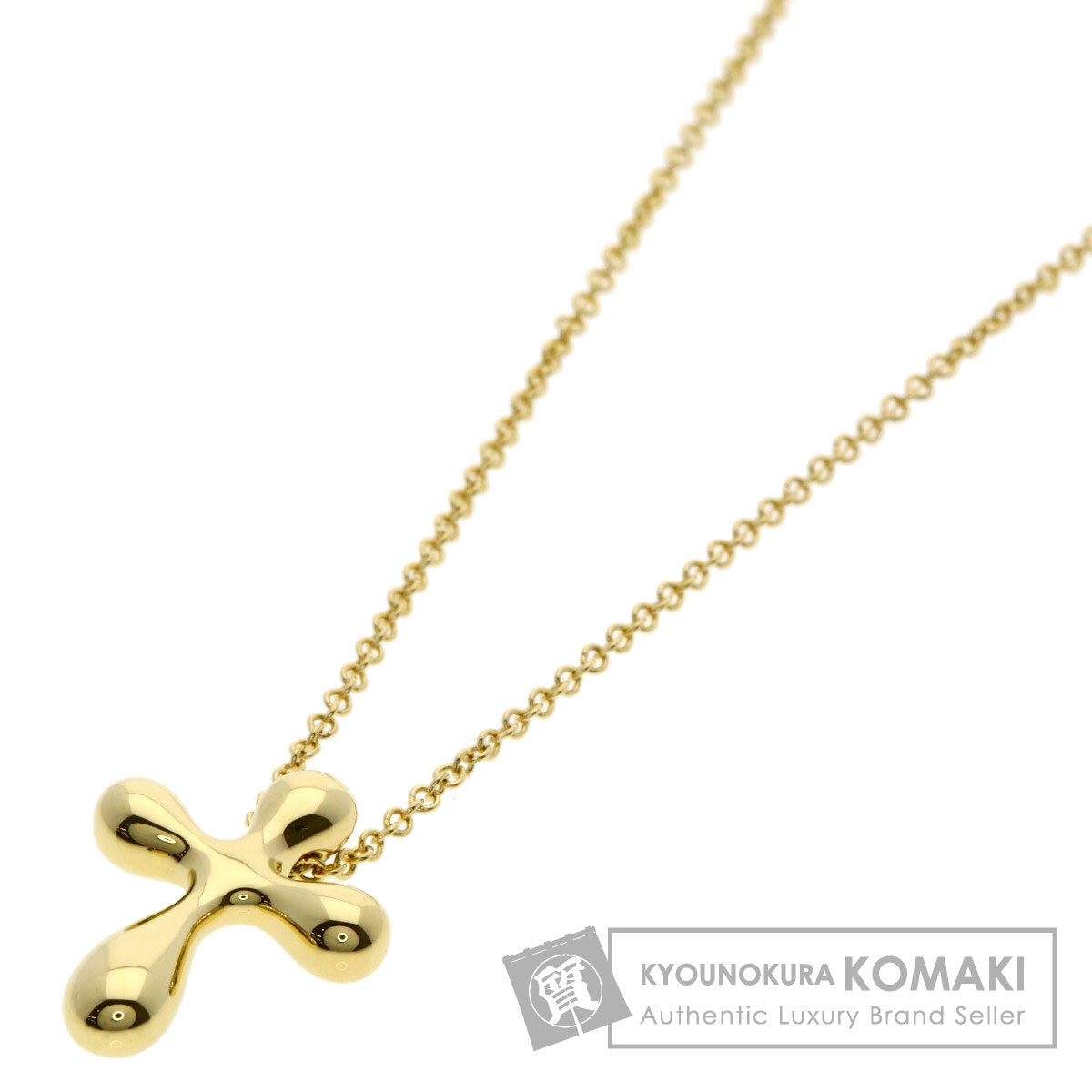 TIFFANY&Co. Small cross Necklace K18 Yellow Gold Ladies [Used]