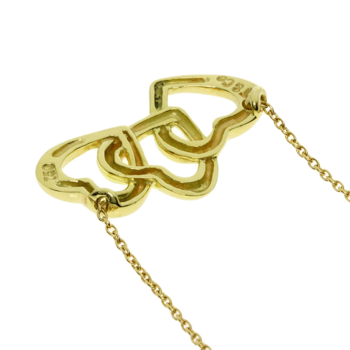 TIFFANY&Co. Triple heart Necklace K18 Yellow Gold Ladies [Used]