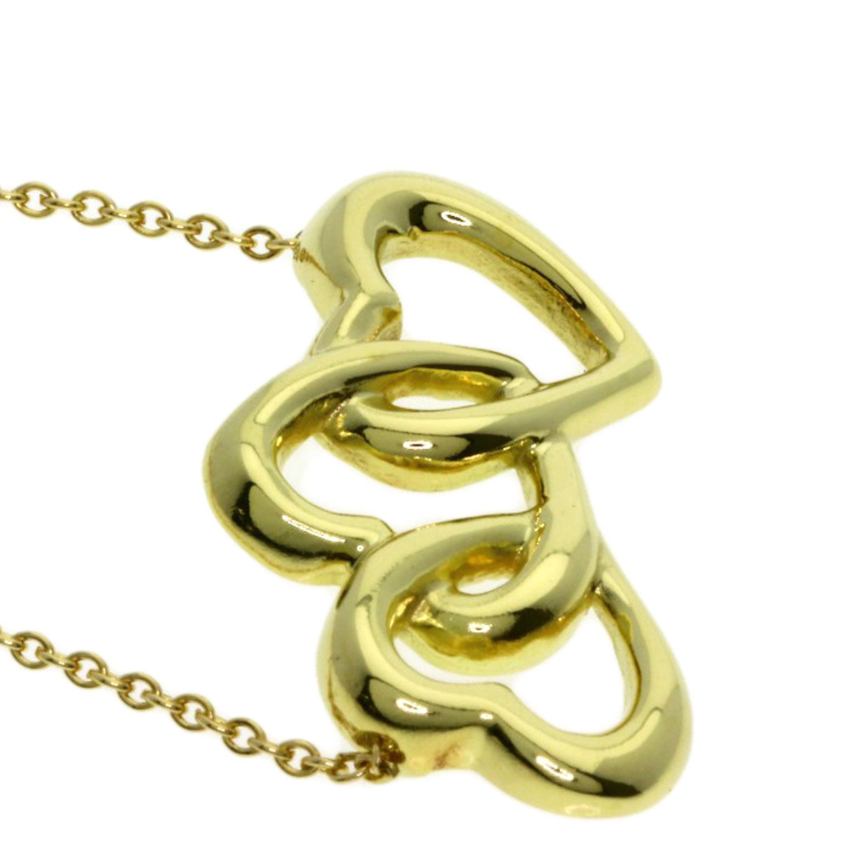 TIFFANY&Co. Triple heart Necklace K18 Yellow Gold Ladies [Used]