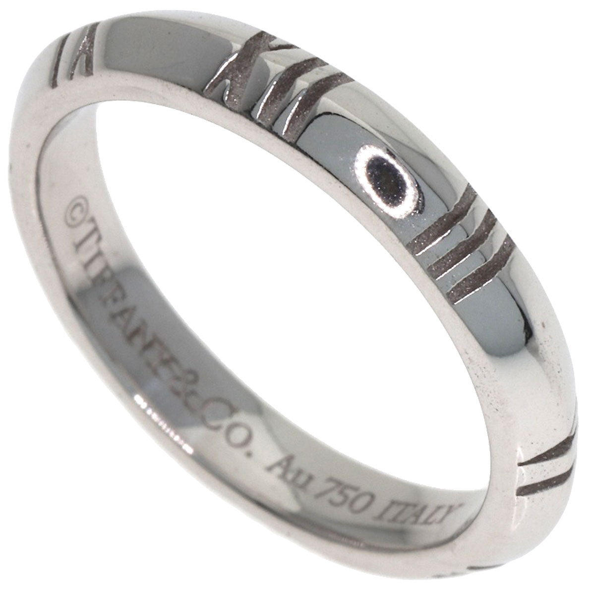 TIFFANY&Co. Atlas X Closed Narrow Ring K18 White Gold Ladies [Used]