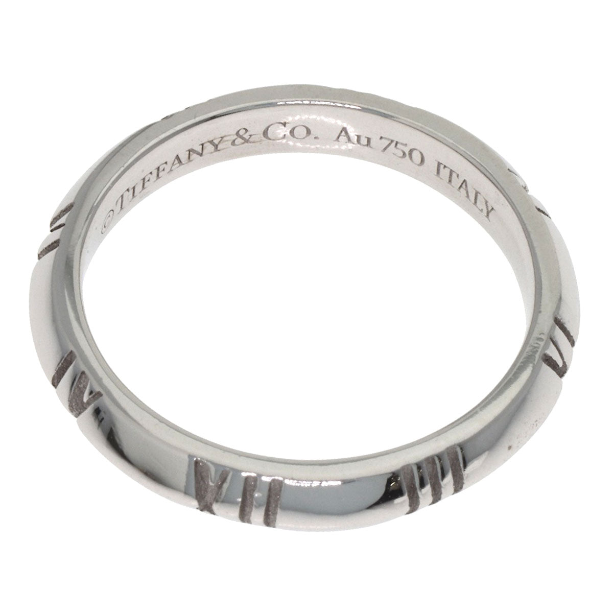 TIFFANY&Co. Atlas X Closed Narrow Ring K18 White Gold Ladies [Used]