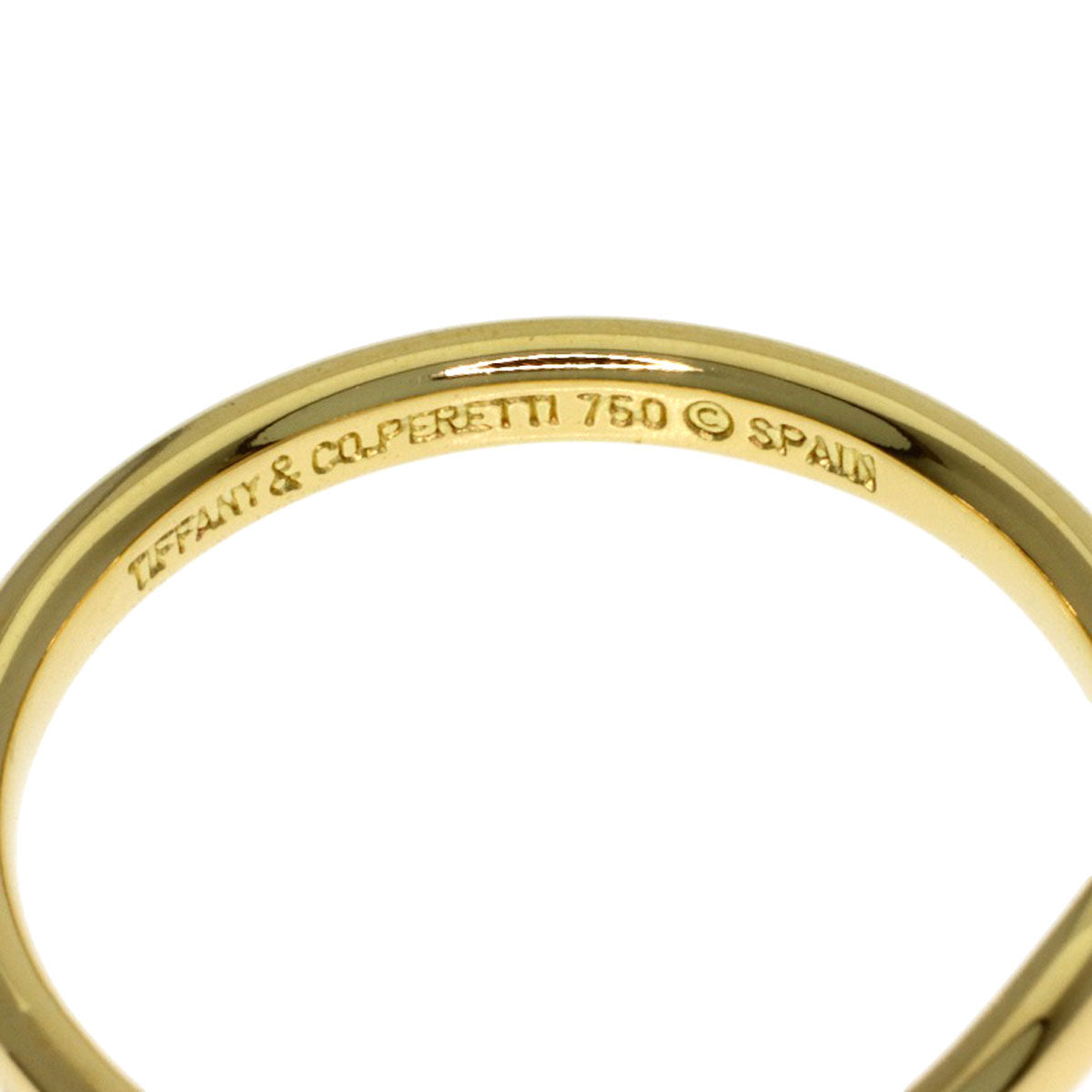 TIFFANY&Co. Curved band Ring K18 Yellow Gold Ladies [Used]