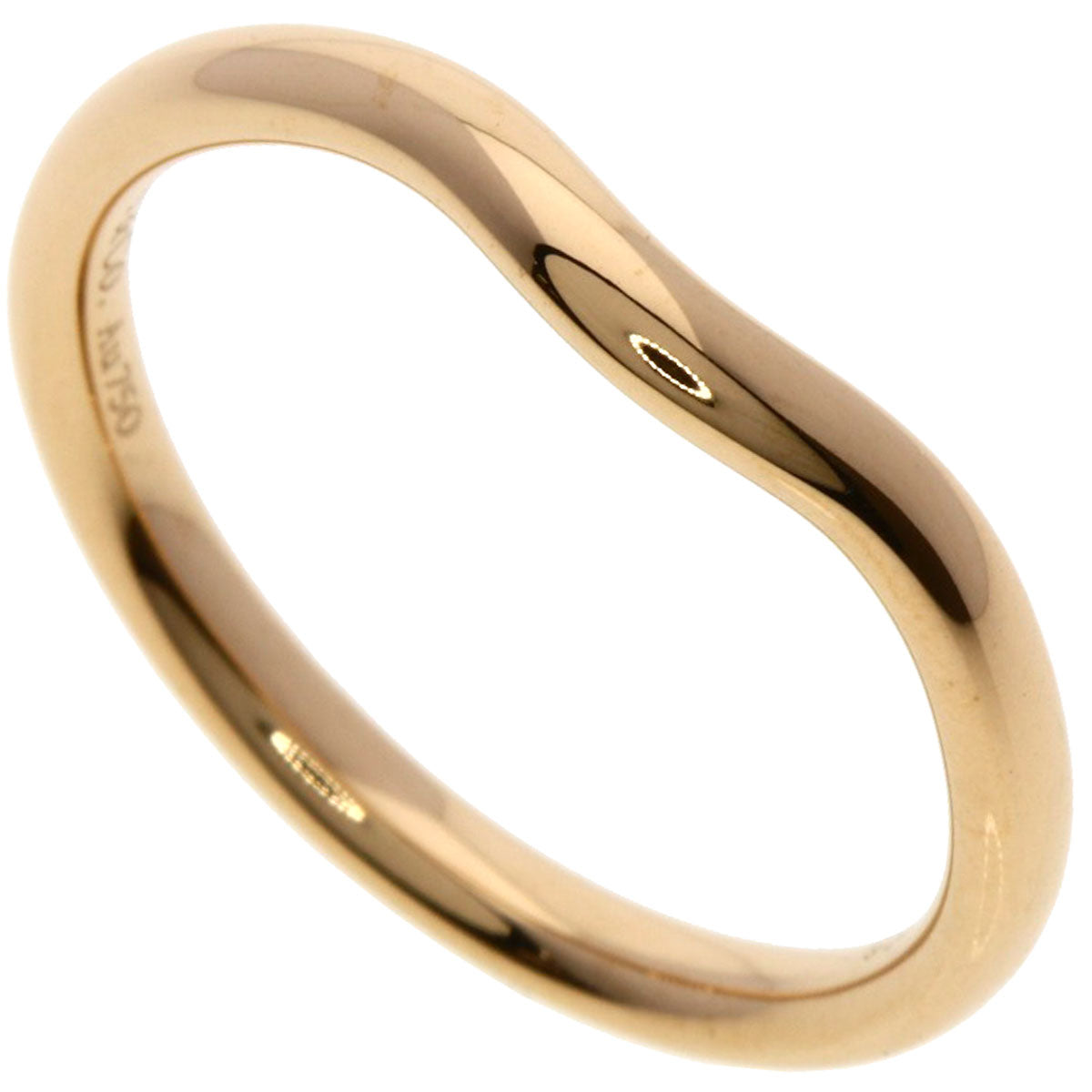TIFFANY&Co. Curved band Ring K18 Pink Gold Ladies [Used]