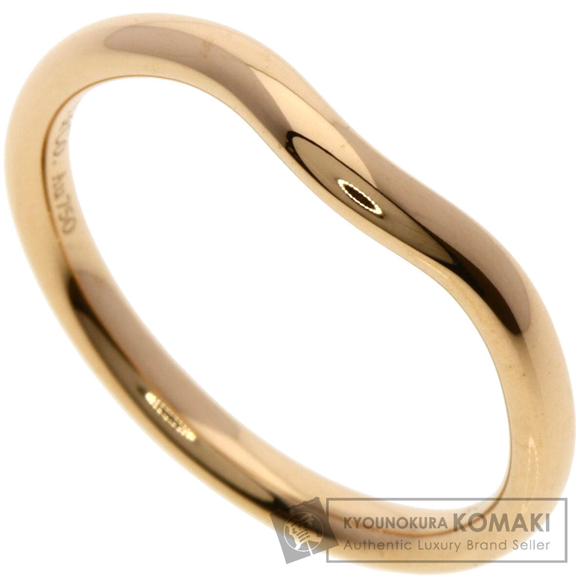 TIFFANY&Co. Curved band Ring K18 Pink Gold Ladies [Used]