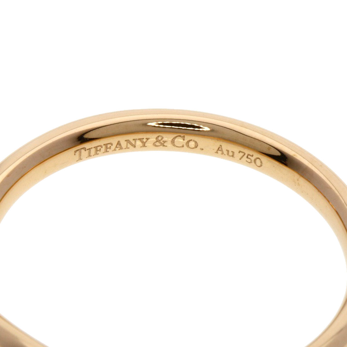 TIFFANY&Co. Curved band Ring K18 Pink Gold Ladies [Used]