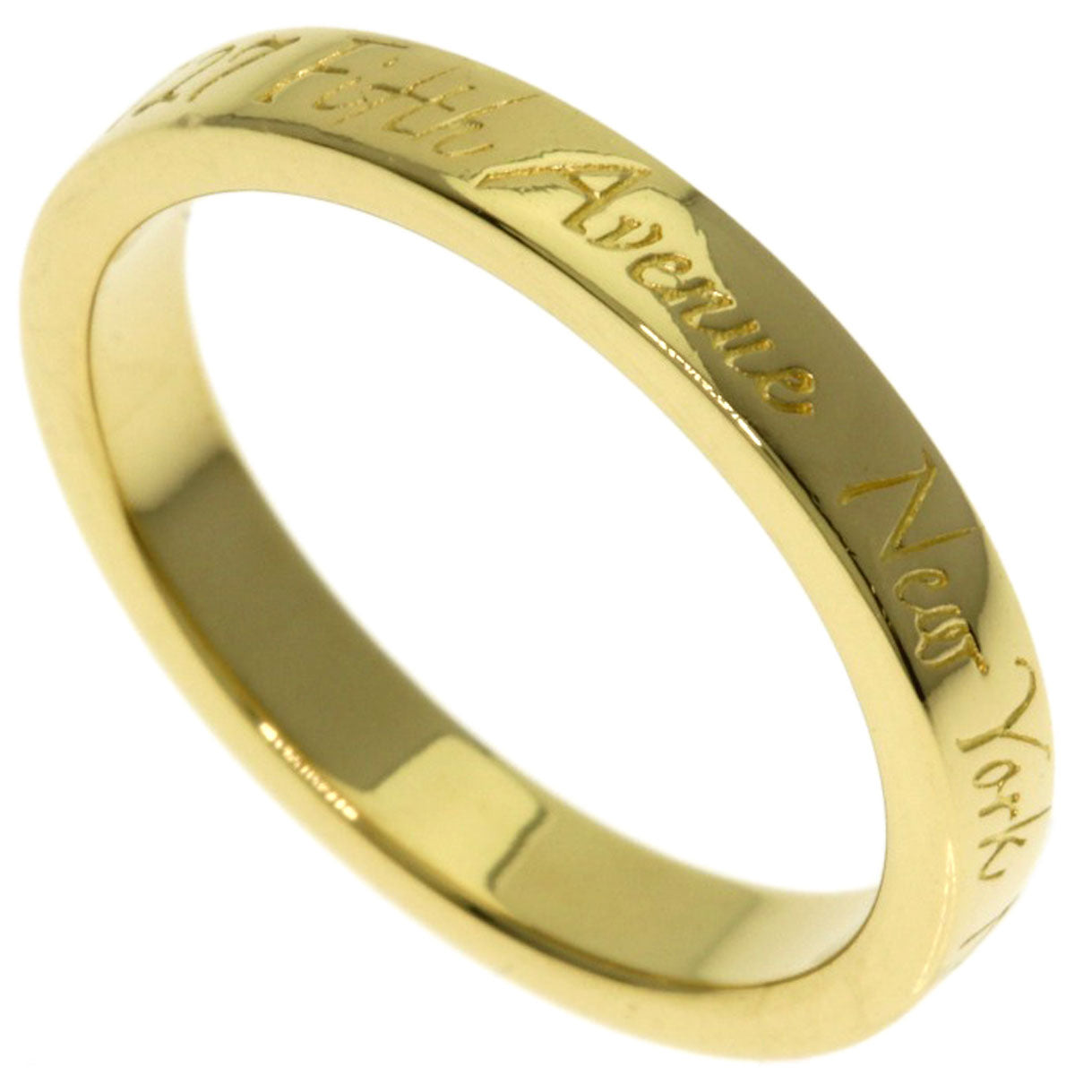 TIFFANY&Co. Notes Ring K18 Yellow Gold Ladies [Used]