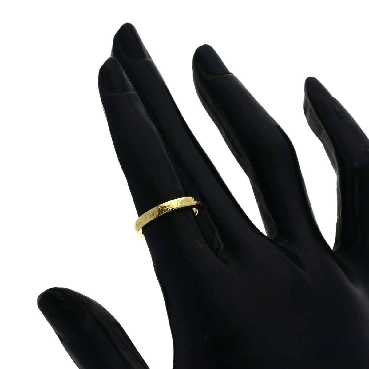 TIFFANY&Co. Notes Ring K18 Yellow Gold Ladies [Used]
