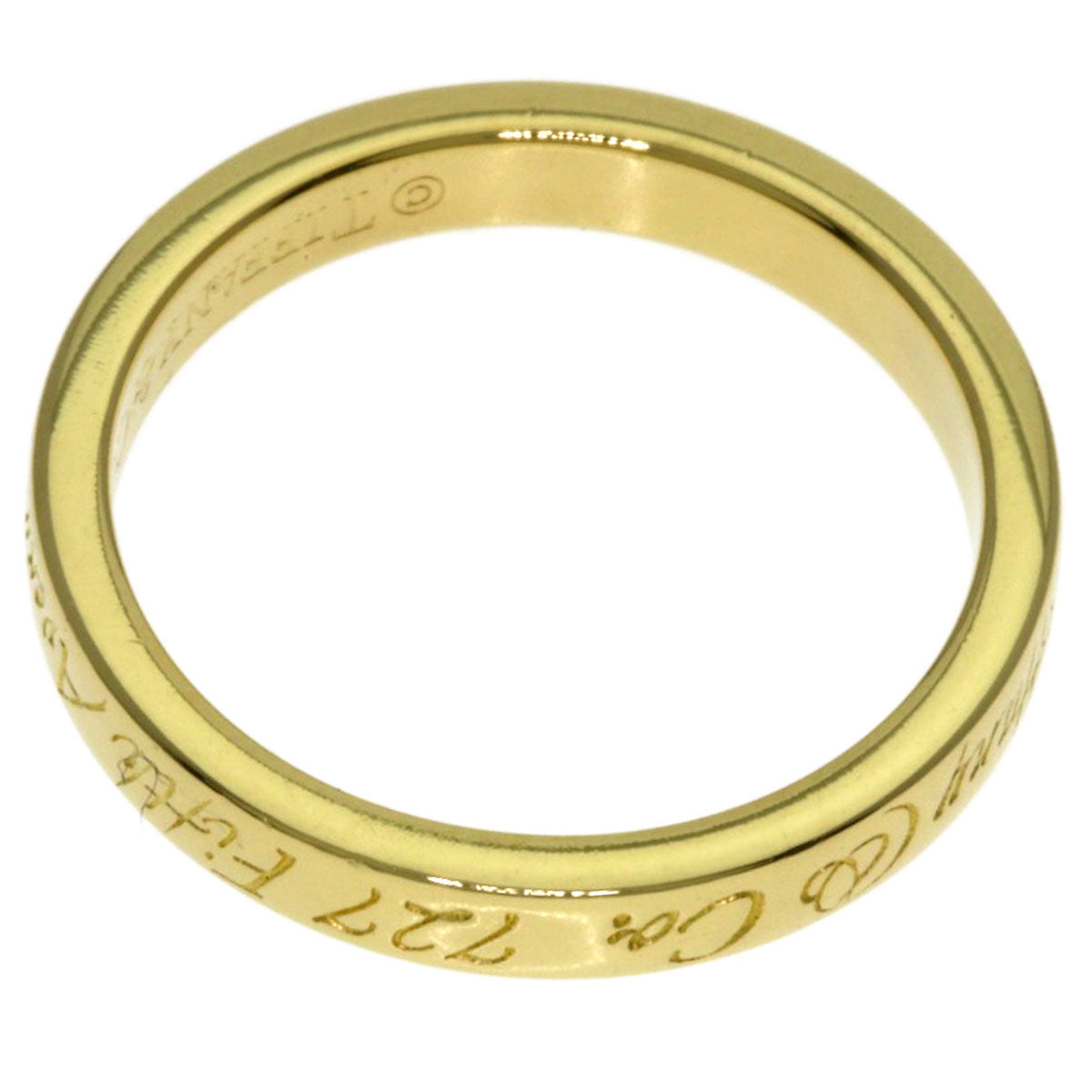 TIFFANY&Co. Notes Ring K18 Yellow Gold Ladies [Used]