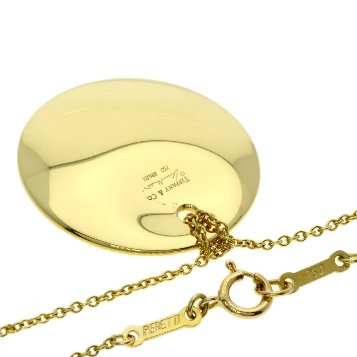 TIFFANY&Co. round Necklace K18 Yellow Gold Ladies [Used]