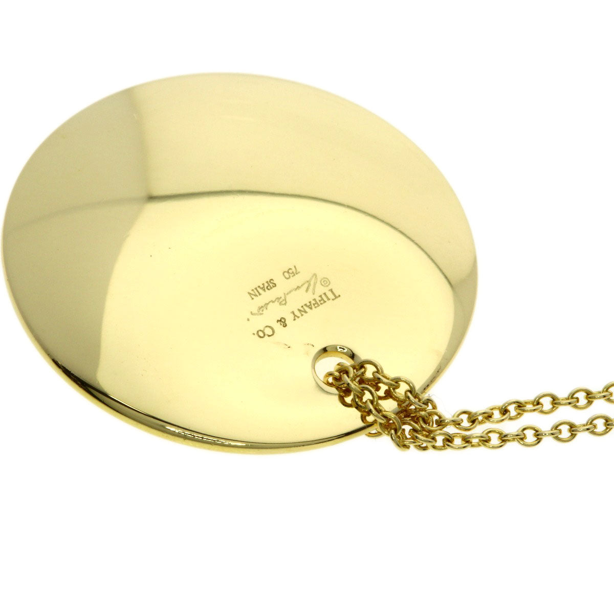 TIFFANY&Co. round Necklace K18 Yellow Gold Ladies [Used]