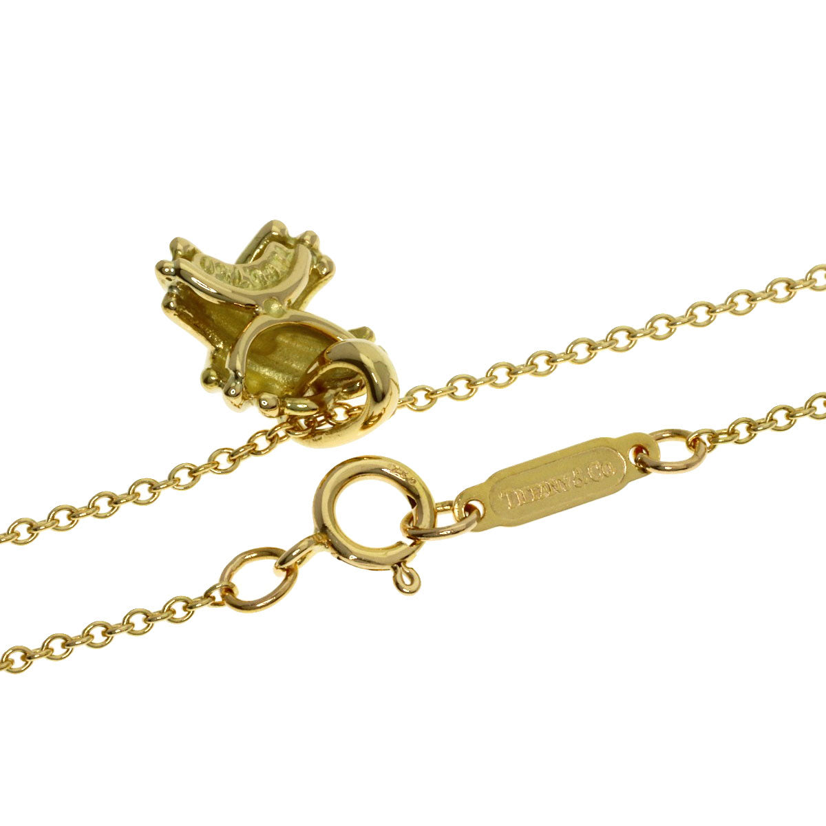 TIFFANY&Co. Signature Necklace K18 Yellow Gold Ladies [Used]