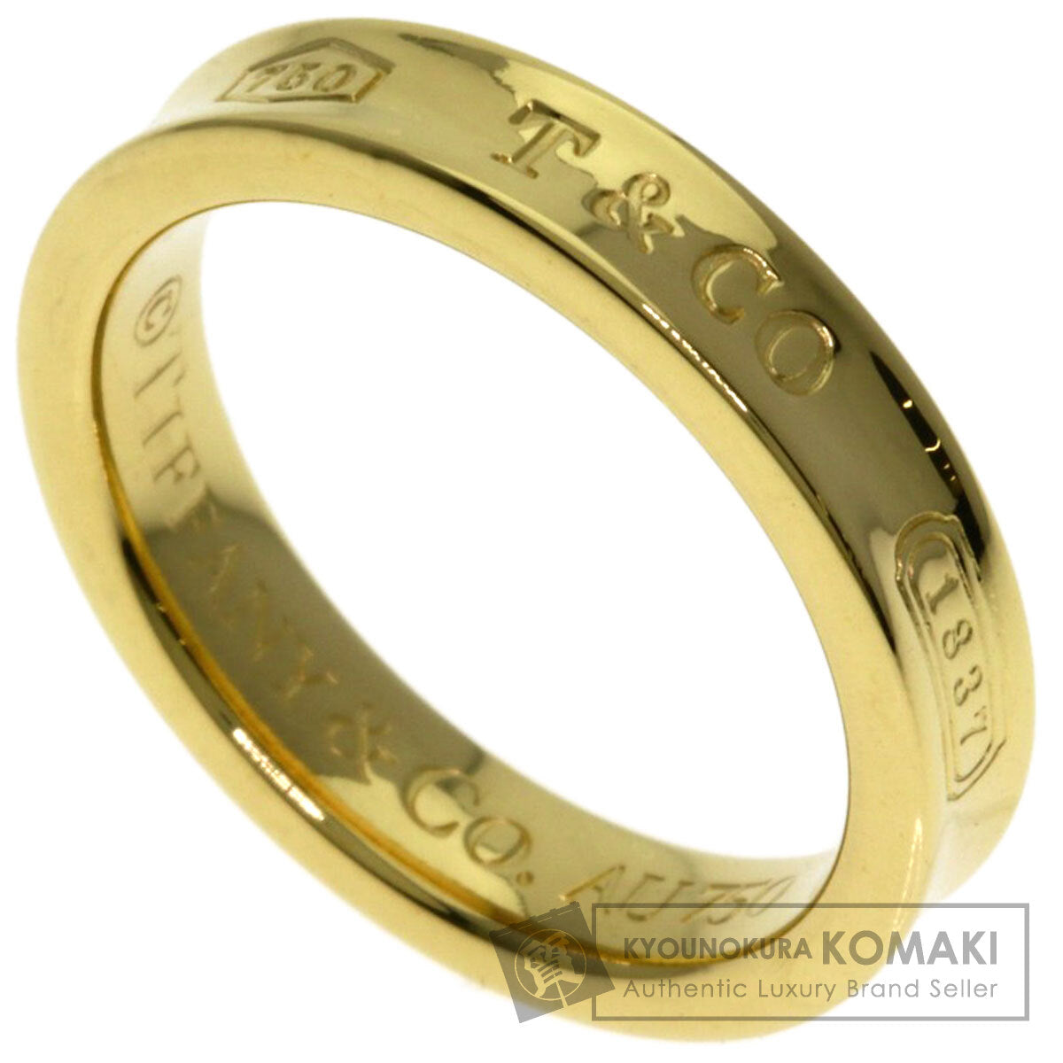 TIFFANY&Co. 1837 Narrow Ring K18 Yellow Gold Ladies [Used]