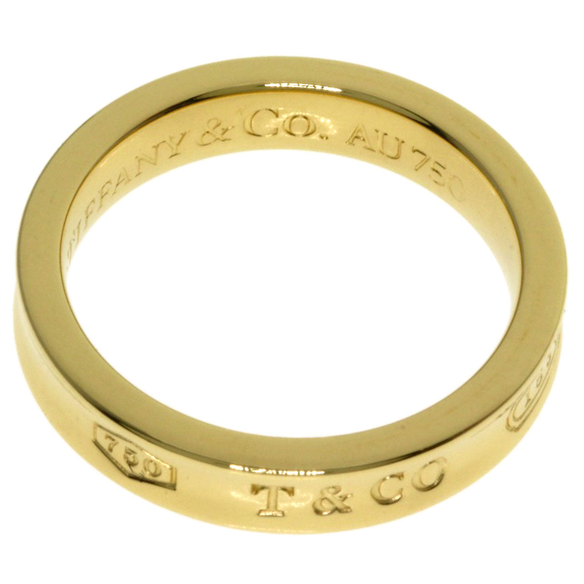 TIFFANY&Co. 1837 Narrow Ring K18 Yellow Gold Ladies [Used]