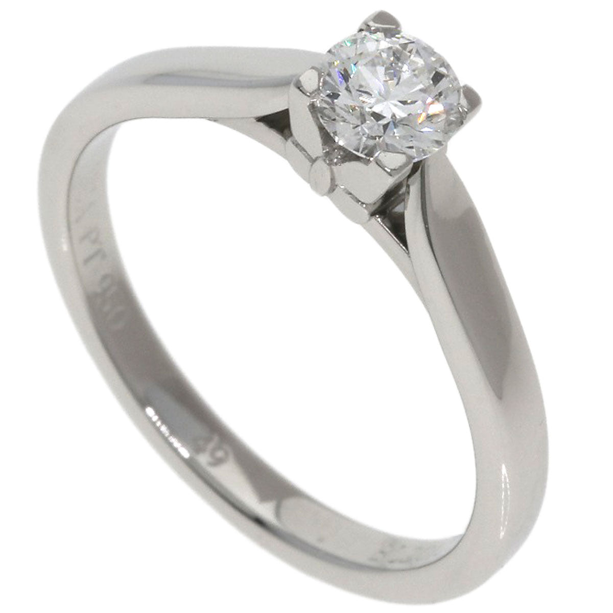 Van Cleef & Arpels Bonheur Solitaire Diamond #49 Ring Platinum PT950 Ladies [Used]
