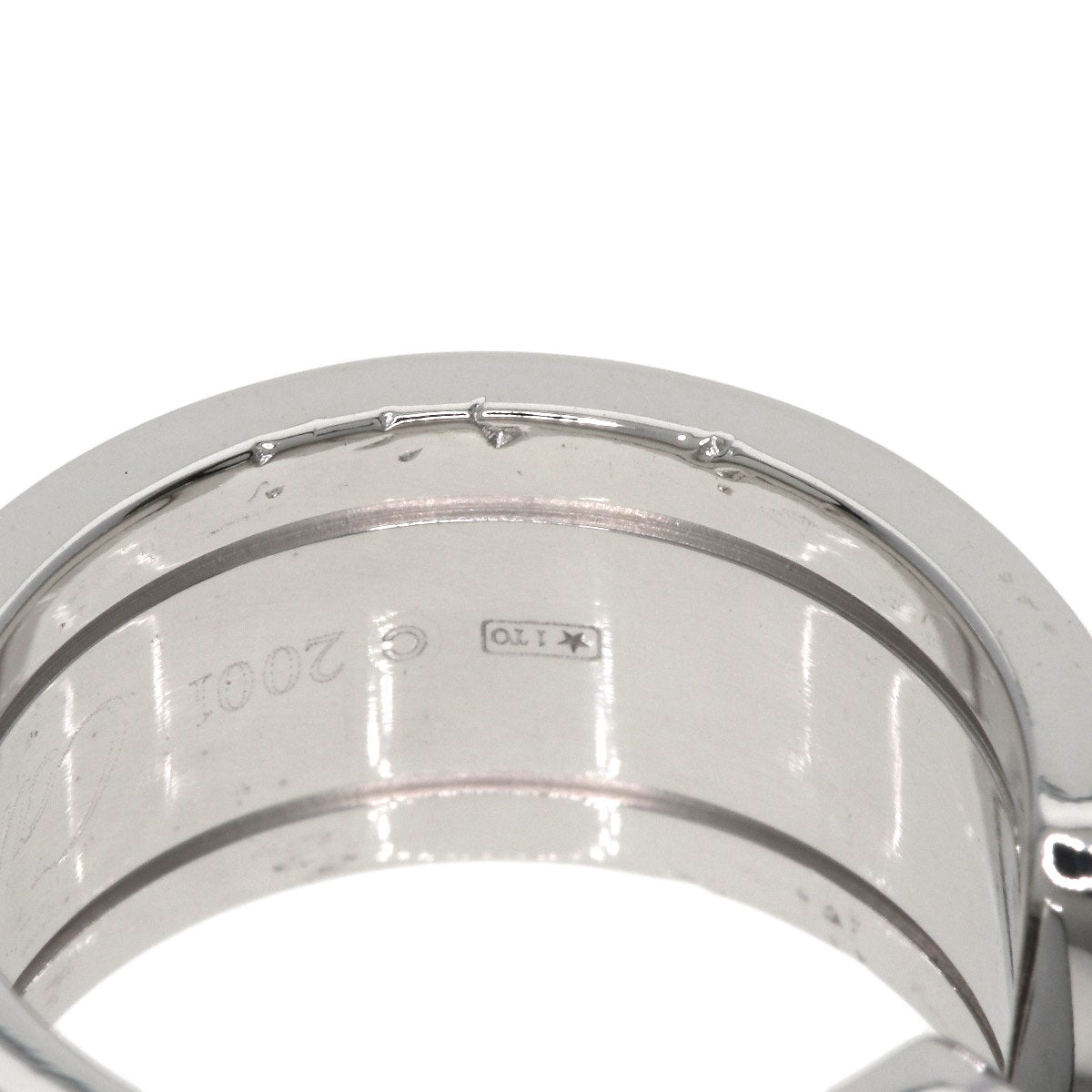 CARTIER C2 Ring Diamond #51 Ring K18 White Gold Ladies [Used]