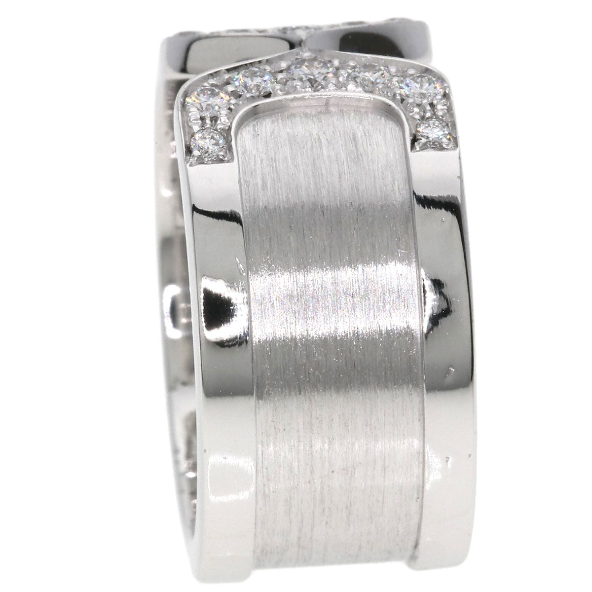CARTIER C2 Ring Diamond #51 Ring K18 White Gold Ladies [Used]