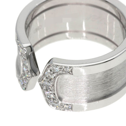 CARTIER C2 Ring Diamond #51 Ring K18 White Gold Ladies [Used]