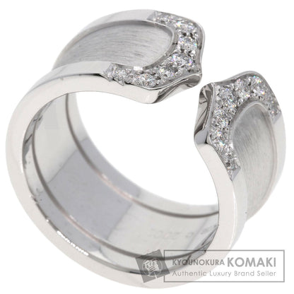 CARTIER C2 Ring Diamond #51 Ring K18 White Gold Ladies [Used]