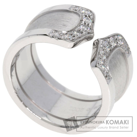 CARTIER C2 Ring Diamond #51 Ring K18 White Gold Ladies [Used]