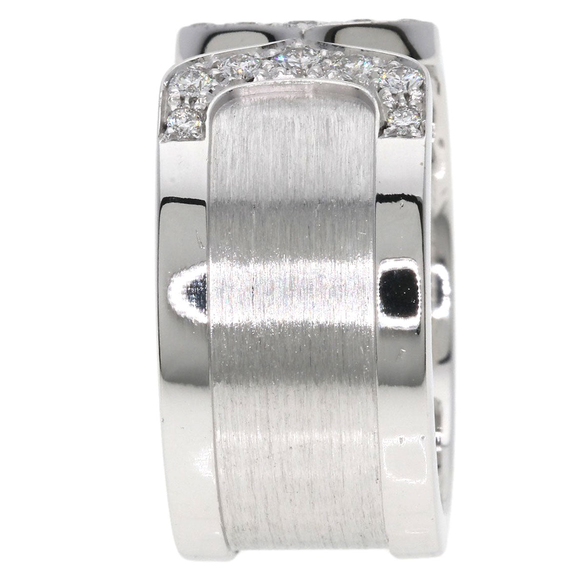 CARTIER C2 Ring Diamond #51 Ring K18 White Gold Ladies [Used]
