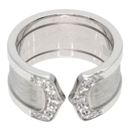 CARTIER C2 Ring Diamond #51 Ring K18 White Gold Ladies [Used]