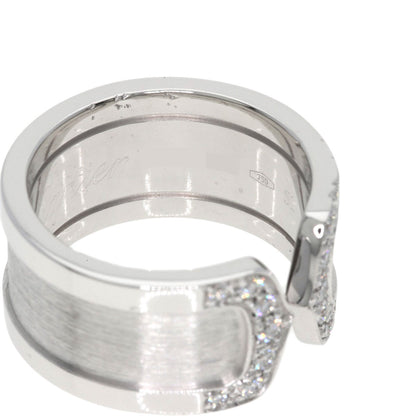 CARTIER C2 Ring Diamond #51 Ring K18 White Gold Ladies [Used]