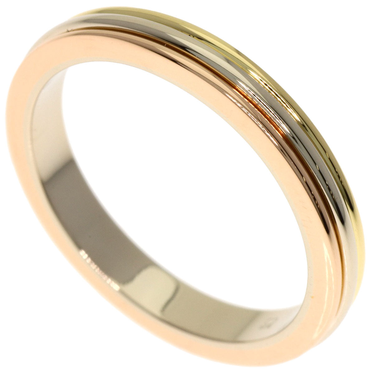 CARTIER 3 colors # 50 Ring K18 Yellow Gold K18 White GoldLadies [Used]