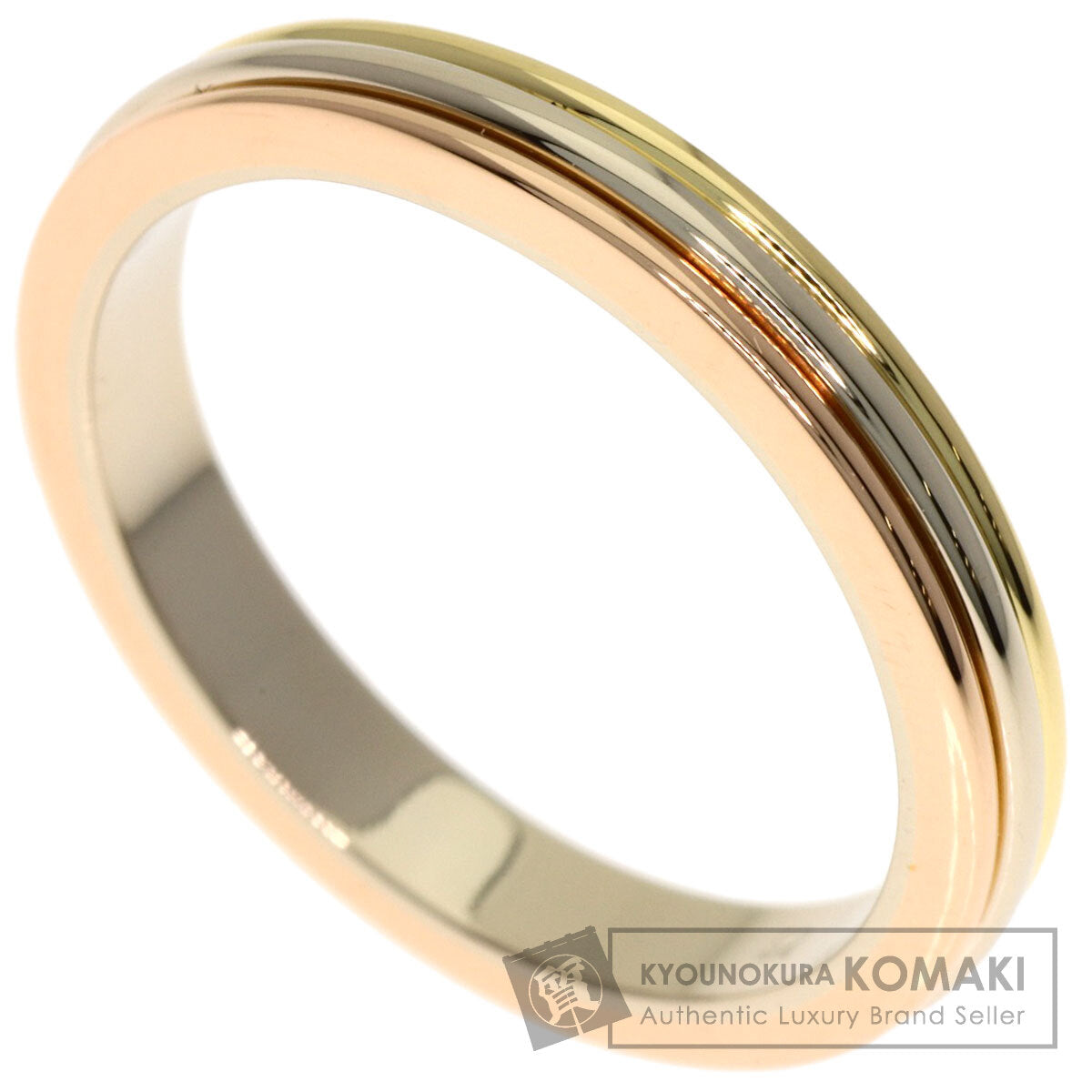 CARTIER 3 colors # 50 Ring K18 Yellow Gold K18 White GoldLadies [Used]