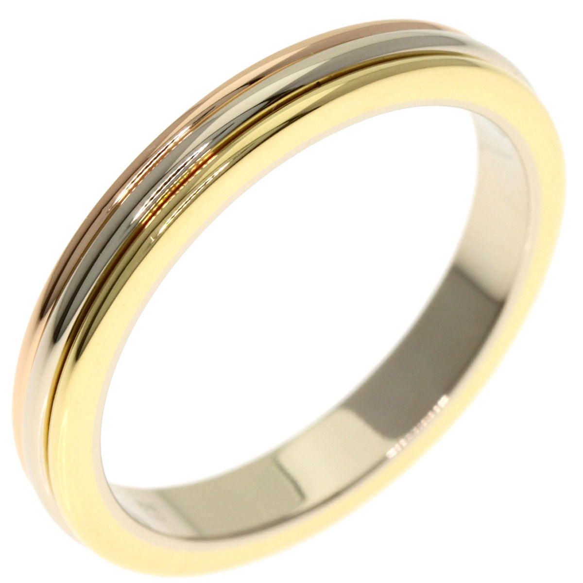 CARTIER 3 colors # 50 Ring K18 Yellow Gold K18 White GoldLadies [Used]