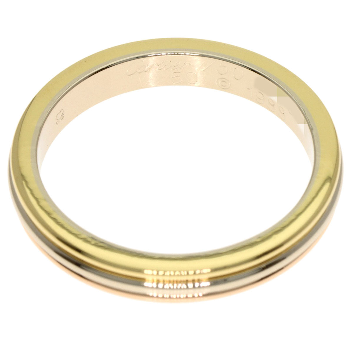 CARTIER 3 colors # 50 Ring K18 Yellow Gold K18 White GoldLadies [Used]