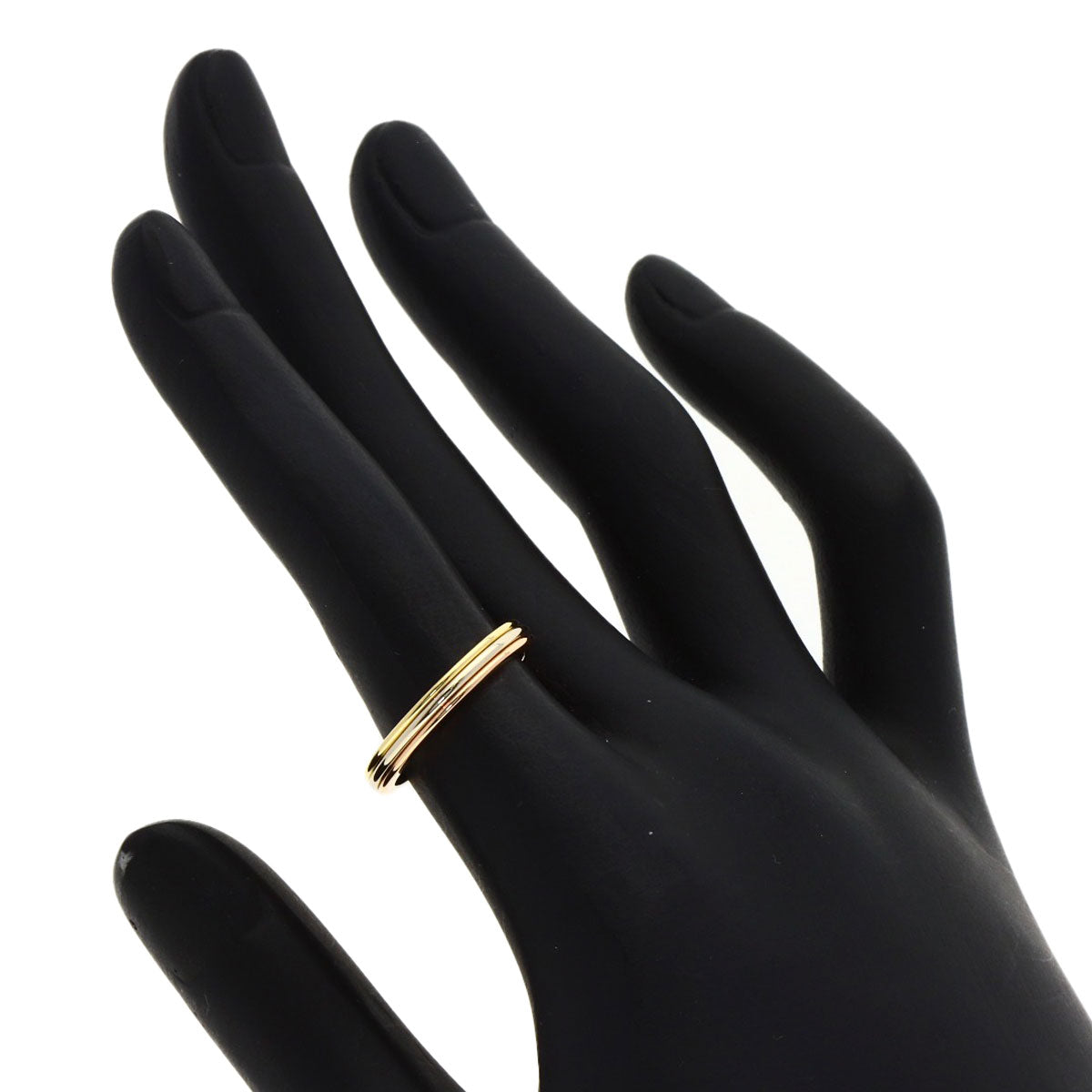 CARTIER 3 colors # 50 Ring K18 Yellow Gold K18 White GoldLadies [Used]