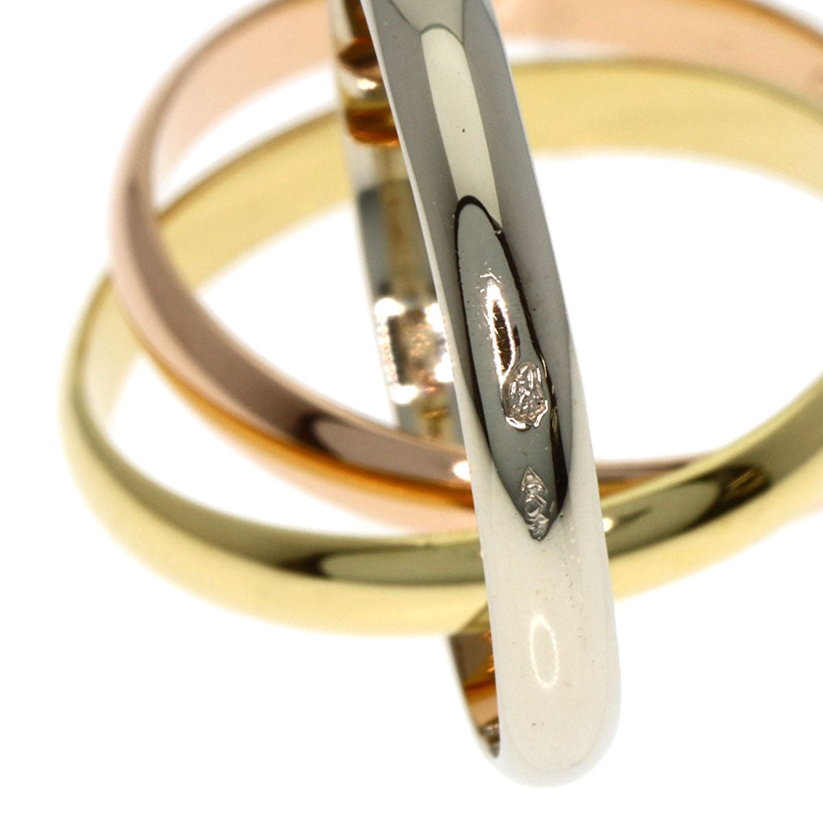 CARTIER Trinity SM #50 Ring K18 Yellow Gold 18K Pink GoldLadies [Used]