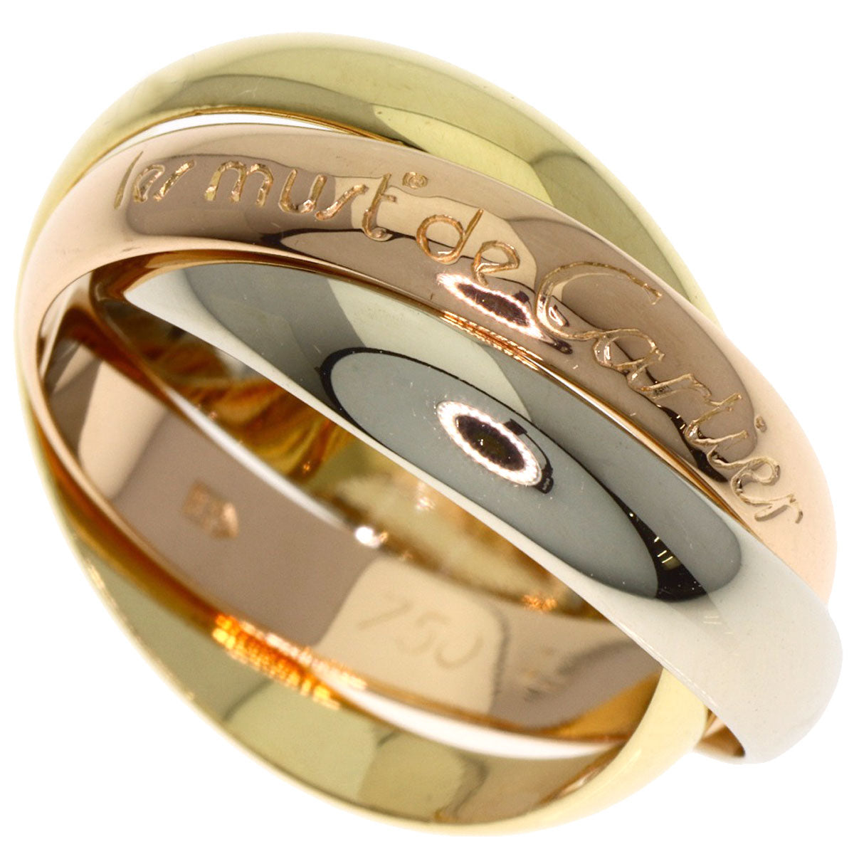 CARTIER Trinity #49 Ring K18 Yellow Gold 18K Pink GoldLadies [Used]