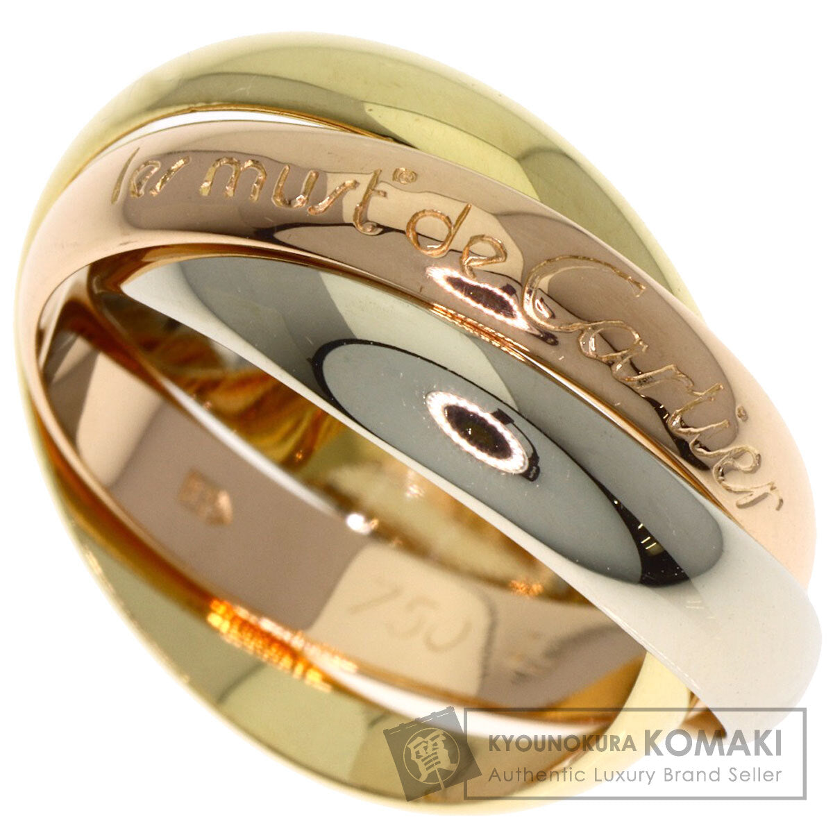 CARTIER Trinity #49 Ring K18 Yellow Gold 18K Pink GoldLadies [Used]