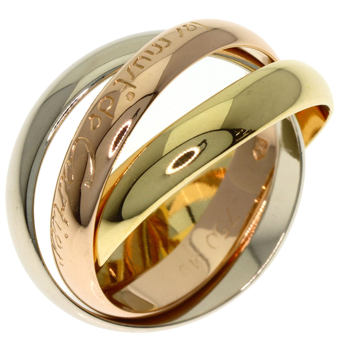 CARTIER Trinity #49 Ring K18 Yellow Gold 18K Pink GoldLadies [Used]