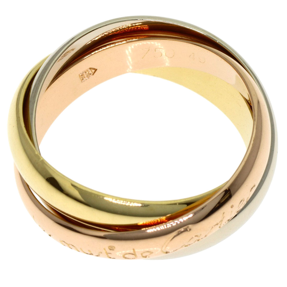 CARTIER Trinity #49 Ring K18 Yellow Gold 18K Pink GoldLadies [Used]