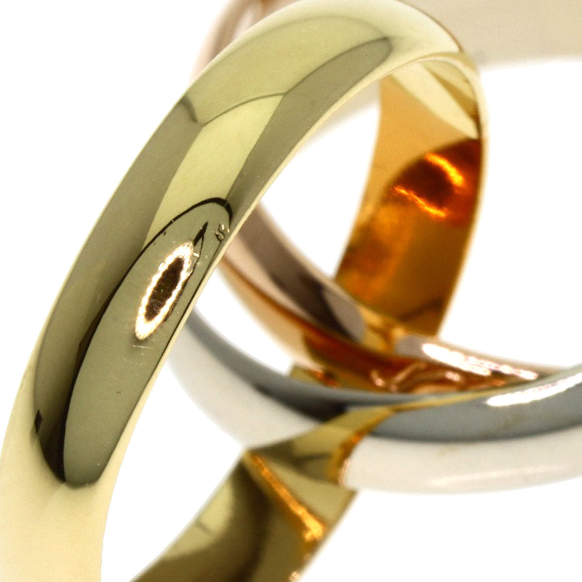 CARTIER Trinity #49 Ring K18 Yellow Gold 18K Pink GoldLadies [Used]