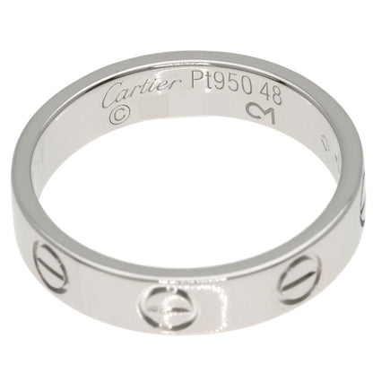 CARTIER mini love ring #48 Ring Platinum PT950 Ladies [Used]