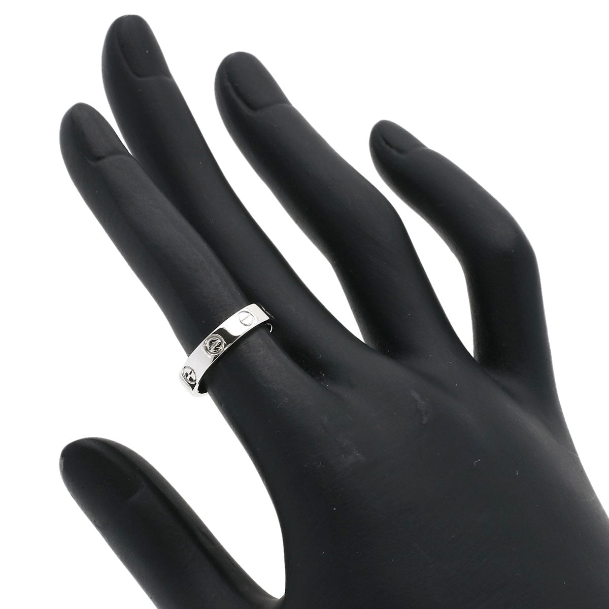 CARTIER mini love ring #48 Ring Platinum PT950 Ladies [Used]