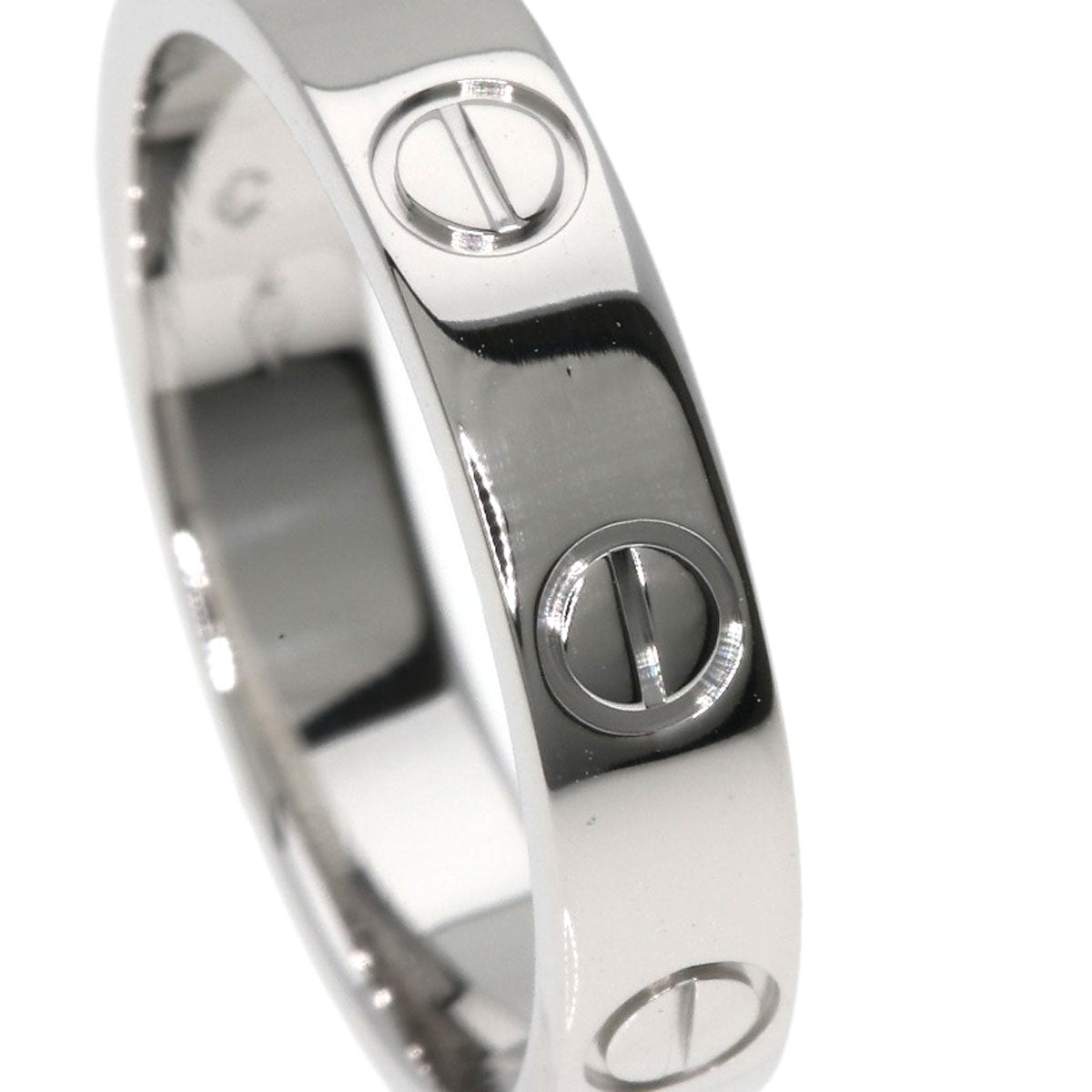 CARTIER mini love ring #48 Ring Platinum PT950 Ladies [Used]