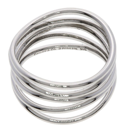 TIFFANY&Co. Wave 5 Row Ring K18 White Gold Ladies [Used]