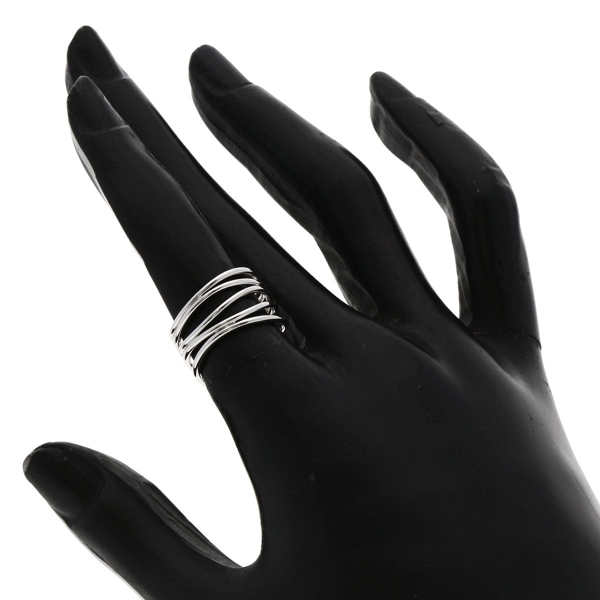 TIFFANY&Co. Wave 5 Row Ring K18 White Gold Ladies [Used]