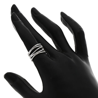 TIFFANY&Co. Wave 5 Row Ring K18 White Gold Ladies [Used]