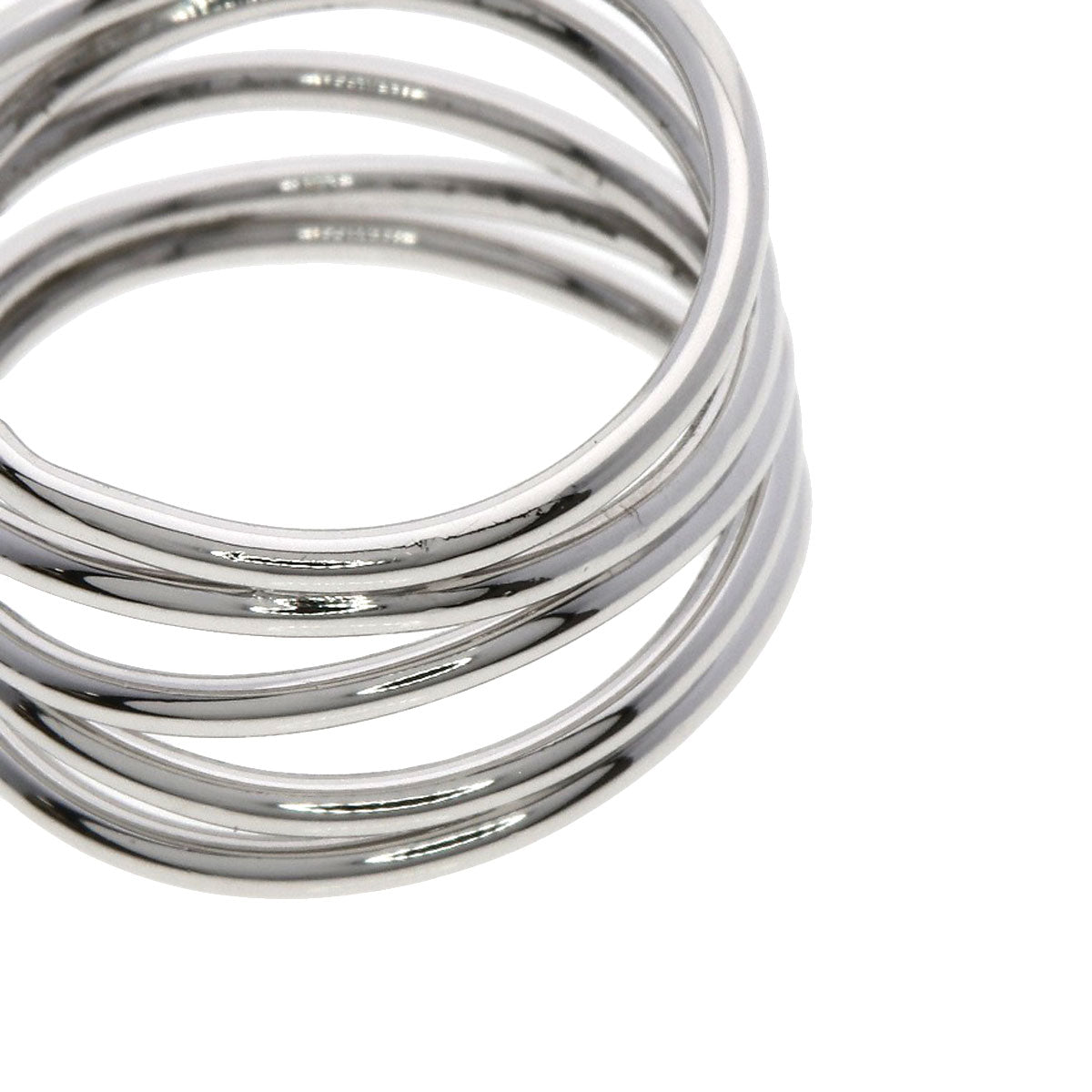 TIFFANY&Co. Wave 5 Row Ring K18 White Gold Ladies [Used]