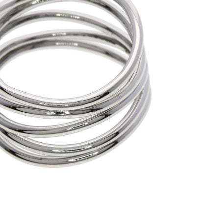TIFFANY&Co. Wave 5 Row Ring K18 White Gold Ladies [Used]