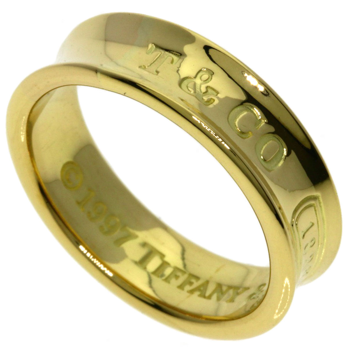 TIFFANY&Co. 1837 Ring K18 Yellow Gold Ladies [Used]