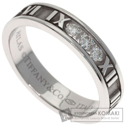 TIFFANY&Co. Atlas Narrow Diamond Ring K18 White Gold Ladies [Used]
